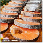 Salmon frozen bone-in Norway / Chile / Tasmania STEAK 3/4" 2cm (price/pack 500gr 2-3pcs)